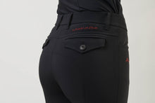 Load image into Gallery viewer, Ladies breeches | lady breeches | equestrian | riding breeches | clothing | grip | model ANNA| Makebe | made in Italy | comfort of movement | gel grip | technical materials | black |