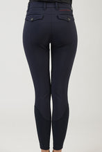 Load image into Gallery viewer, Ladies breeches | lady breeches | equestrian | riding breeches | clothing | alcantara grip | model AUDREY | Makebe | made in Italy | comfort of movement | grip | technical materials | blue |