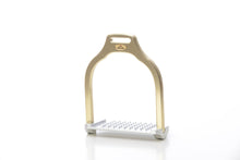 Load image into Gallery viewer, Jump stirrup | wave shape | Makebe | Technical | equestrian | riding | aluminum | inclined bench | easy to clean | innovative grip | Made in Italy | many colors | comfortable | comfort | anodic oxidation | gold