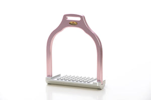 Wave stirrup | Dressage | aluminum | inclined bench | innovative grip | Comfort | easy to clean | 9 colors | 100% Made in Italy | Weight 320 gr  | pink | technical