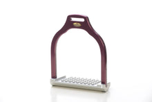 Load image into Gallery viewer, Wave stirrup | Dressage | aluminum | inclined bench | innovative grip | Comfort | easy to clean | 9 colors | 100% Made in Italy | Weight 320 gr  | bordeaux | burgundy | technical