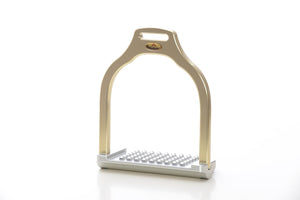 Wave stirrup | Dressage | aluminum | inclined bench | innovative grip | Comfort | easy to clean | 9 colors | 100% Made in Italy | Weight 320 gr  | gold | technical