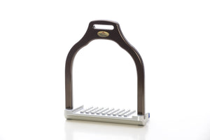 Wave stirrup | Dressage | aluminum | inclined bench | innovative grip | Comfort | easy to clean | 9 colors | 100% Made in Italy | Weight 320 gr  | chocolate | technical