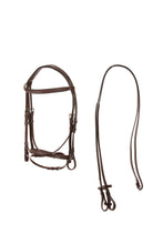 Load image into Gallery viewer, complete bridle with reins | English leather | full | brown