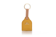 Load image into Gallery viewer, Stirrup leather Key Ring | leather | leather fashion | fashion accessories | leather accessories | key holder |  keychain | Made in Italy | craftsmanship | Makebe | yellow |
