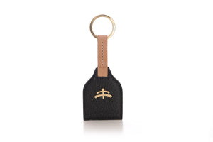 Stirrup leather Key Ring | leather | leather fashion | fashion accessories | leather accessories | key holder |  keychain | Made in Italy | craftsmanship | Makebe | black |