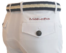 Load image into Gallery viewer, Men riding breeches | alcantara grip | model COSIMO | equestrian | riding breeches | clothing | Makebe | made in Italy | comfort of movement | grip | technical materials | white |