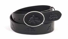 Load image into Gallery viewer, WYATT | unisex leather belt | leather belt | silver buckle | fashion accessories | belts | belt | Makebe | Made in Italy | elegance | accessories | clothing | black |
