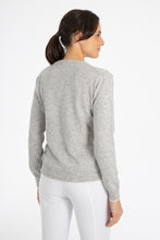 Load image into Gallery viewer, Soft cashmere sweater mod. DIANA with V neck colours Blue/Grey