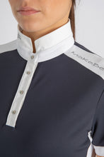 Load image into Gallery viewer, Ladies polo shirt mod. KATYA available in White-blue / Blue-white