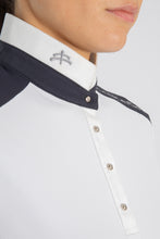 Load image into Gallery viewer, Ladies polo shirt mod. KATYA available in White-blue / Blue-white