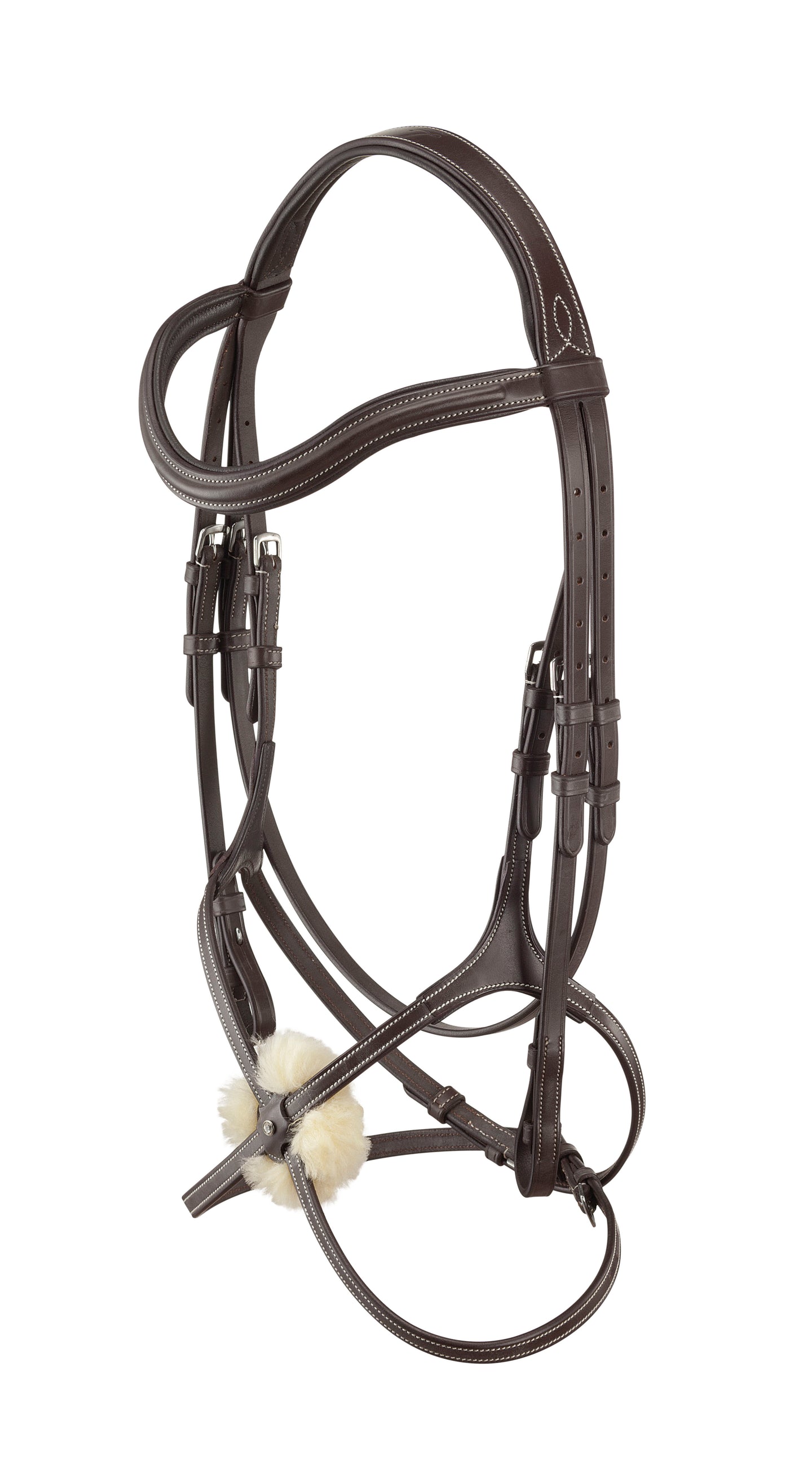 Complete bridle with reins, English leather