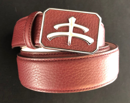 BB BELT leather and brass belt