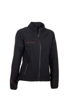 Load image into Gallery viewer, black jacket | black lady jacket | ladies jacket black | MIUCCIA | ladies windstopper bomber | rain bomber | Technical Sweater | lady sweater | riding sweater | leisure time | sweater | clothing | equestrian | Makebe | elegance | comfort | comfort of movement | Made in Italy | riding | lady jacket | jacket | stretch |