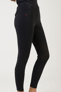 Ladies breeches | lady breeches | equestrian | riding breeches | clothing | alcantara grip | model AUDREY | Makebe | made in Italy | comfort of movement | grip | technical materials | black |