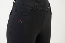 Load image into Gallery viewer, Ladies breeches | lady breeches | equestrian | riding breeches | clothing | alcantara grip | model AUDREY | Makebe | made in Italy | comfort of movement | grip | technical materials | black |