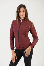 Laden Sie das Bild in den Galerie-Viewer, Technical Sweater | model GAIA | lady sweater | riding sweater | leisure time | sweater | clothing | equestrian | Makebe | elegance | comfort | comfort of movement | Made in Italy | riding | lady jacket | jacket | bordeaux |