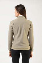 Load image into Gallery viewer, Technical Sweater | model GAIA | lady sweater | riding sweater | leisure time | sweater | clothing | equestrian | Makebe | elegance | comfort | comfort of movement | Made in Italy | riding | lady jacket | jacket | beige |