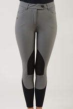 Laden Sie das Bild in den Galerie-Viewer, Ladies breeches | lady breeches | equestrian | riding breeches | clothing | alcantara grip | model AUDREY | Makebe | made in Italy | comfort of movement | grip | technical materials | grey |