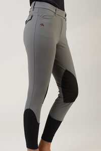 Ladies breeches | lady breeches | equestrian | riding breeches | clothing | alcantara grip | model AUDREY | Makebe | made in Italy | comfort of movement | grip | technical materials | grey |