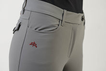 Load image into Gallery viewer, Ladies breeches | lady breeches | equestrian | riding breeches | clothing | alcantara grip | model AUDREY | Makebe | made in Italy | comfort of movement | grip | technical materials | grey |