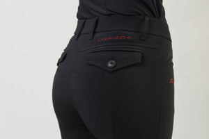 Ladies breeches | lady breeches | equestrian | riding breeches | clothing | grip | model ANNA| Makebe | made in Italy | comfort of movement | gel grip | technical materials | black |