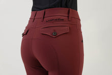 Load image into Gallery viewer, Ladies breeches | lady breeches | equestrian | riding breeches | clothing | grip | model ANNA| Makebe | made in Italy | comfort of movement | gel grip | technical materials | bordeaux |