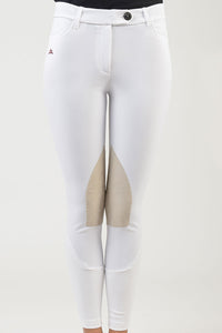 Ladies breeches | lady breeches | equestrian | riding breeches | clothing | alcantara grip | model AUDREY | Makebe | made in Italy | comfort of movement | grip | technical materials | white |