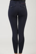 Laden Sie das Bild in den Galerie-Viewer, Ladies breeches | lady breeches | equestrian | riding breeches | clothing | alcantara grip | model AUDREY | Makebe | made in Italy | comfort of movement | grip | technical materials | blue |