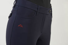 Laden Sie das Bild in den Galerie-Viewer, Ladies breeches | lady breeches | equestrian | riding breeches | clothing | alcantara grip | model AUDREY | Makebe | made in Italy | comfort of movement | grip | technical materials | blue |