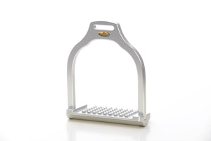 Wave stirrup | Dressage | aluminum | inclined bench | innovative grip | Comfort | easy to clean | 9 colors | 100% Made in Italy | Weight 320 gr  | silver | technical