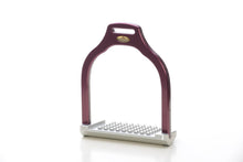 Laden Sie das Bild in den Galerie-Viewer, Wave stirrup | Dressage | aluminum | inclined bench | innovative grip | Comfort | easy to clean | 9 colors | 100% Made in Italy | Weight 320 gr  | bordeaux | burgundy | technical