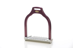 Wave stirrup | Dressage | aluminum | inclined bench | innovative grip | Comfort | easy to clean | 9 colors | 100% Made in Italy | Weight 320 gr  | bordeaux | burgundy | technical