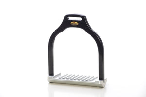 Wave stirrup | Dressage | aluminum | inclined bench | innovative grip | Comfort | easy to clean | 9 colors | 100% Made in Italy | Weight 320 gr  | black | technical