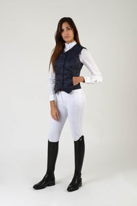 Ladies jacket | lady jacket | Body Warmer | model LADYBIRD | Makebe | clothing | equestrian | leisure time | sleeveless | padded | Made in Italy | blue
