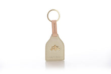 Load image into Gallery viewer, Stirrup leather Key Ring | leather | leather fashion | fashion accessories | leather accessories | key holder |  keychain | Made in Italy | craftsmanship | Makebe | white | pearl | milk |