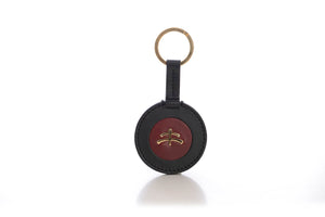 Round Key Ring | leather | leather fashion | fashion accessories | leather accessories | key holder |  keychain | Made in Italy | craftsmanship | Makebe | black | bordeaux |