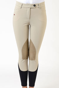 Ladies breeches | lady breeches | equestrian | riding breeches | clothing | alcantara grip | model AUDREY | Makebe | made in Italy | comfort of movement | grip | technical materials | beige |