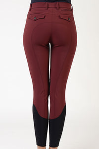 Ladies breeches | lady breeches | equestrian | riding breeches | clothing | alcantara grip | model AUDREY | Makebe | made in Italy | comfort of movement | grip | technical materials | bordeaux |