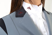 Load image into Gallery viewer, Lady horse riding jacket | model ALTEA | tech fabric | technical materials | technical fabric | riding | equestrian | Makebe | Made in Italy | clothing | jacket | riding jacket | free movememt system | comfort | comfort of movements | elastic materials | riding elastic jacket | elegance | grey |