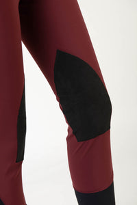 Ladies breeches | lady breeches | equestrian | riding breeches | clothing | alcantara grip | model AUDREY | Makebe | made in Italy | comfort of movement | grip | technical materials | bordeaux |