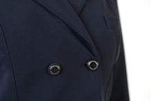 Load image into Gallery viewer, Ladies Frac | alcantara tips | alcantara flaps | blue frac | riding | dressage | Makebe | clothing | equestrian | Made in Italy | comfort | elegance | colors | model DEHA