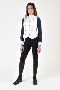Ladies jacket | lady jacket | Body Warmer | model LADYBIRD | Makebe | clothing | equestrian | leisure time | sleeveless | padded | Made in Italy | white