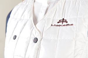 Ladies jacket | lady jacket | Body Warmer | model LADYBIRD | Makebe | clothing | equestrian | leisure time | sleeveless | padded | Made in Italy | white