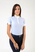 Load image into Gallery viewer, polo shirt | technical fabric | cotton | technical materials | light blue