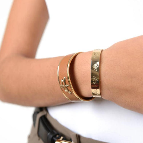 Temple brass bangle | bangle | brass | fashion accessories | Makebe | bracelet | riding | equestrian | made in Italy | handmade |