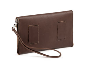 BB leather clutch for wrist and belt
