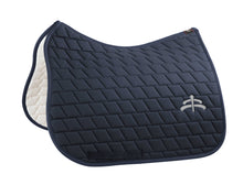 Load image into Gallery viewer, Dressage carded saddle pad with Makebe logo