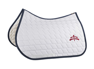 Jump carded saddle pad with Makebe logo