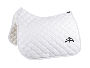 Dressage wadded saddle pad with Makebe logo